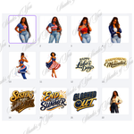 41-Piece Melanin Clip Art Bundle