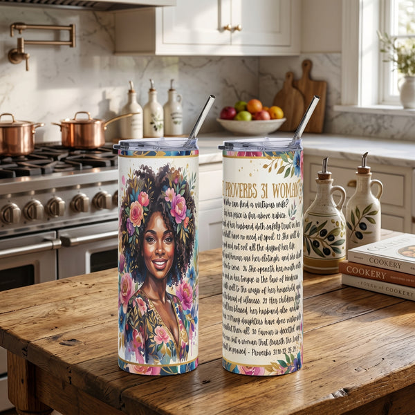 Radiant Grace: The Proverbs 31 Woman 20oz Stainless Steel Tumbler