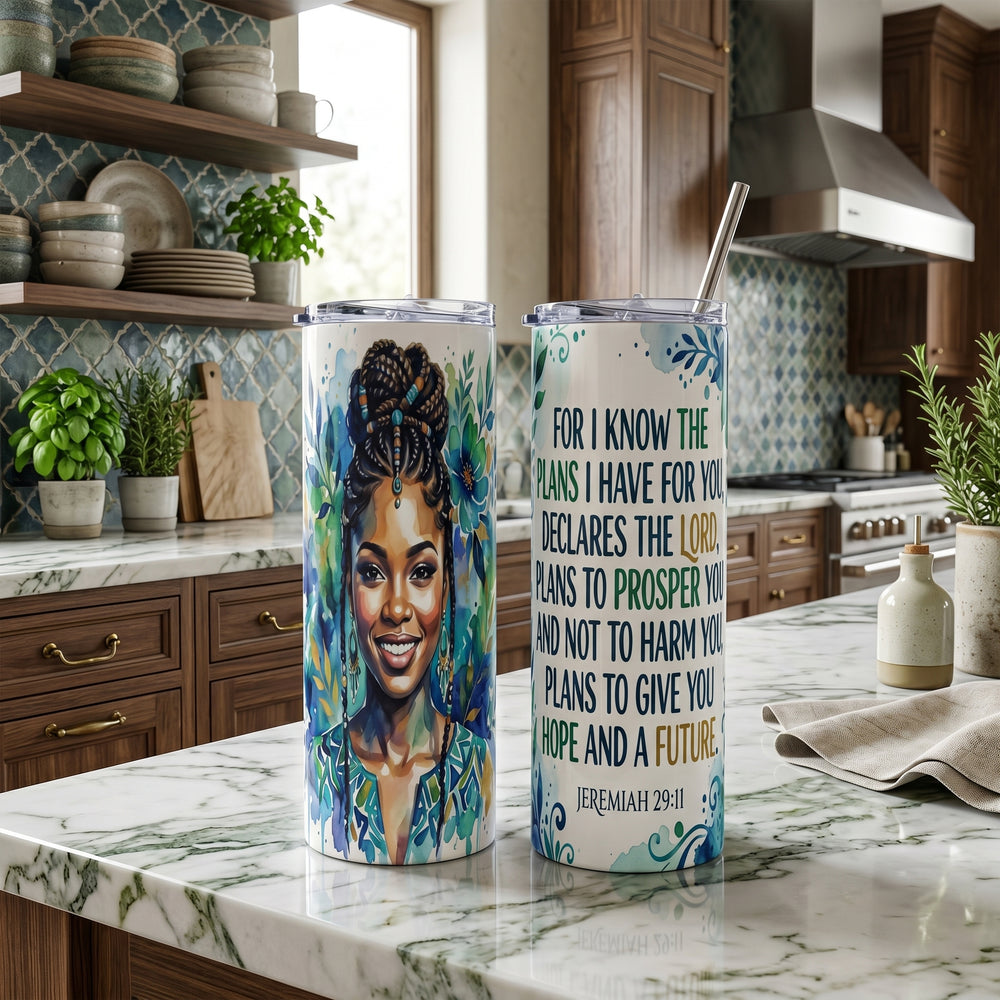 Radiant Promise: The Jeremiah 29:11 Watercolor Tumbler