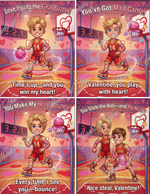 Hoops and Heartbeats Valentine Exchange Cards