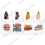 41-Piece Melanin Clip Art Bundle