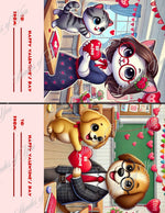 Dog Cat Valentine's Classroom Exchange Cards