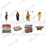 41-Piece Melanin Clip Art Bundle