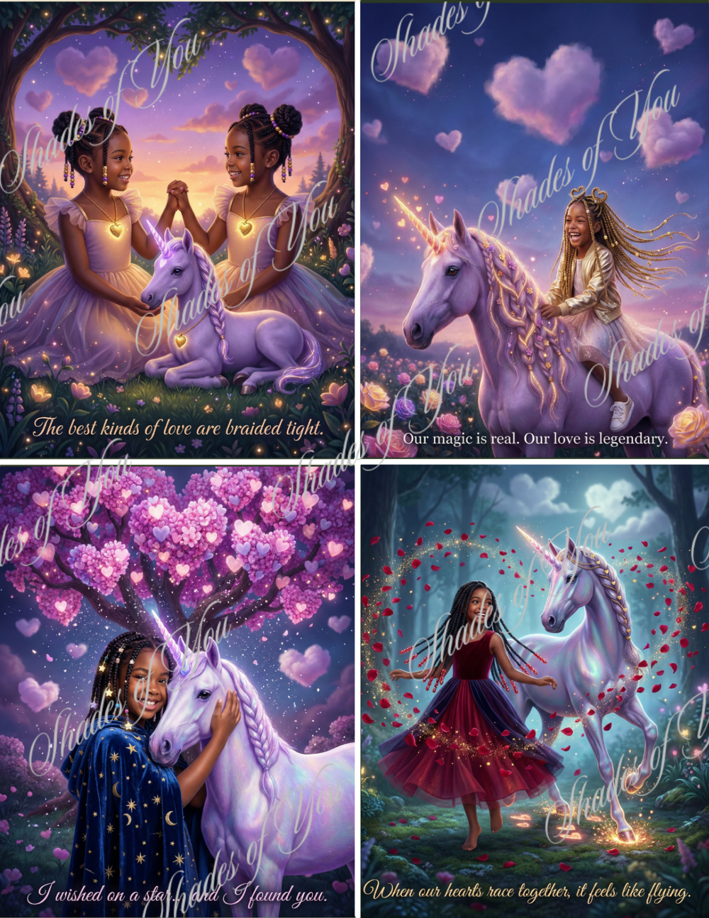 Braids and Stardust Valentine Exchange Cards