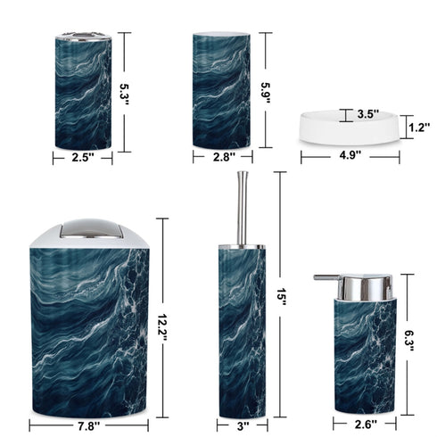 Deep Current Bathroom Accessories Set 5 pcs