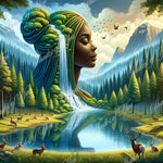 Mother Nature Art Print, Forest Goddess Image (Commercial Use)