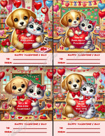 Dog Cat Valentine's Classroom Exchange Cards