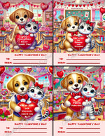 Dog Cat Valentine's Classroom Exchange Cards