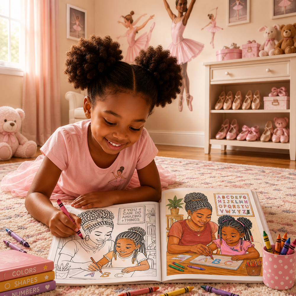 Mommy and Me: An African-American Mother & Daughter Coloring Book