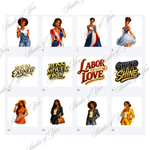 41-Piece Melanin Clip Art Bundle
