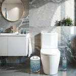 Ocean Ripple Floral Bathroom Accessories Set 5 pcs