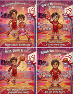 Hoops and Heartbeats Valentine Exchange Cards