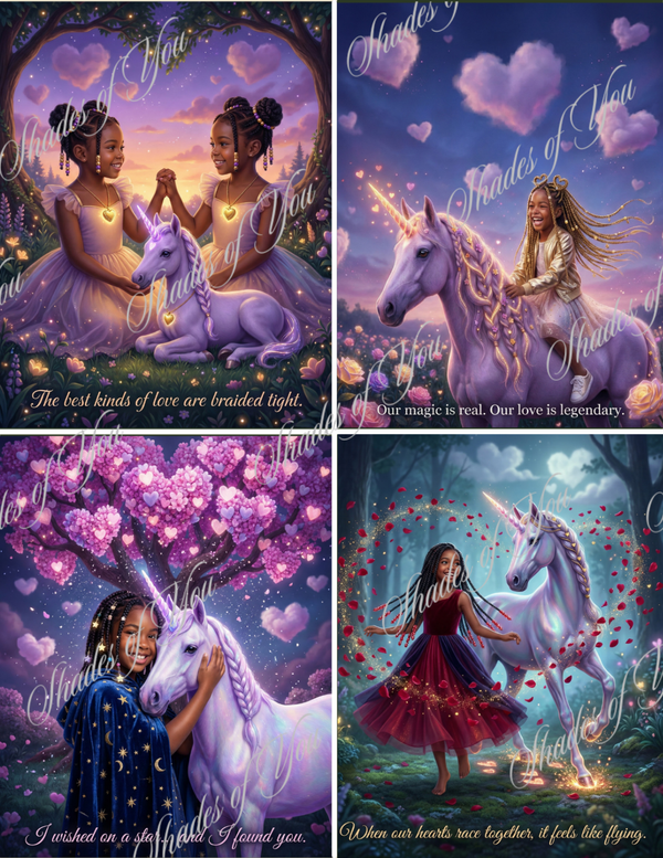 Braids and Stardust Valentine Exchange Cards