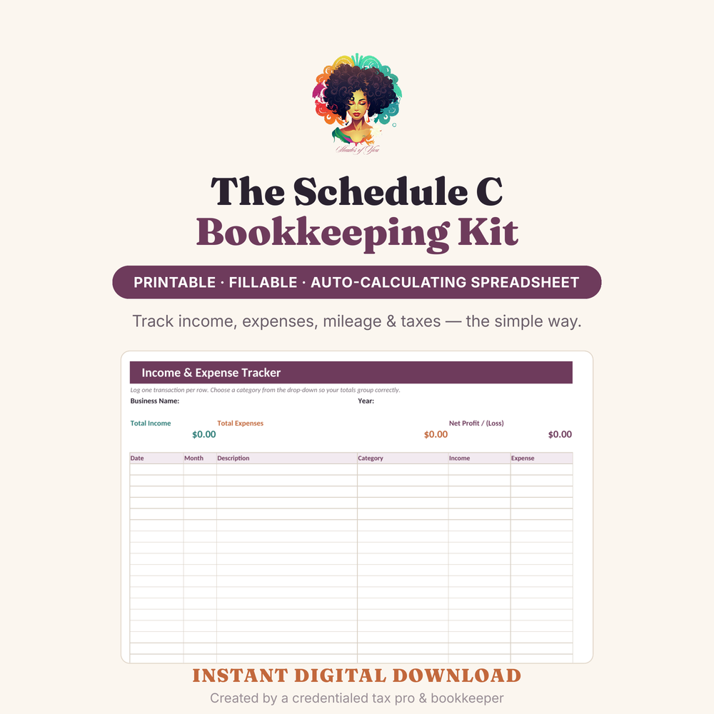 Schedule C Bookkeeping Kit