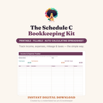 Schedule C Bookkeeping Kit
