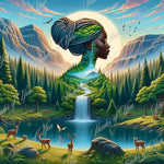 Mother Nature Art Print, Forest Goddess Image (Commercial Use)