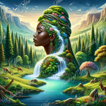 Mother Nature Art Print, Forest Goddess Image (Commercial Use)