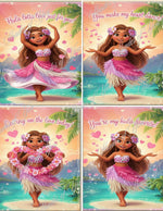 Hula Love Valentine Cards