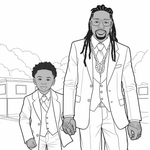 Shades of You: Father/Son Edition Coloring Book